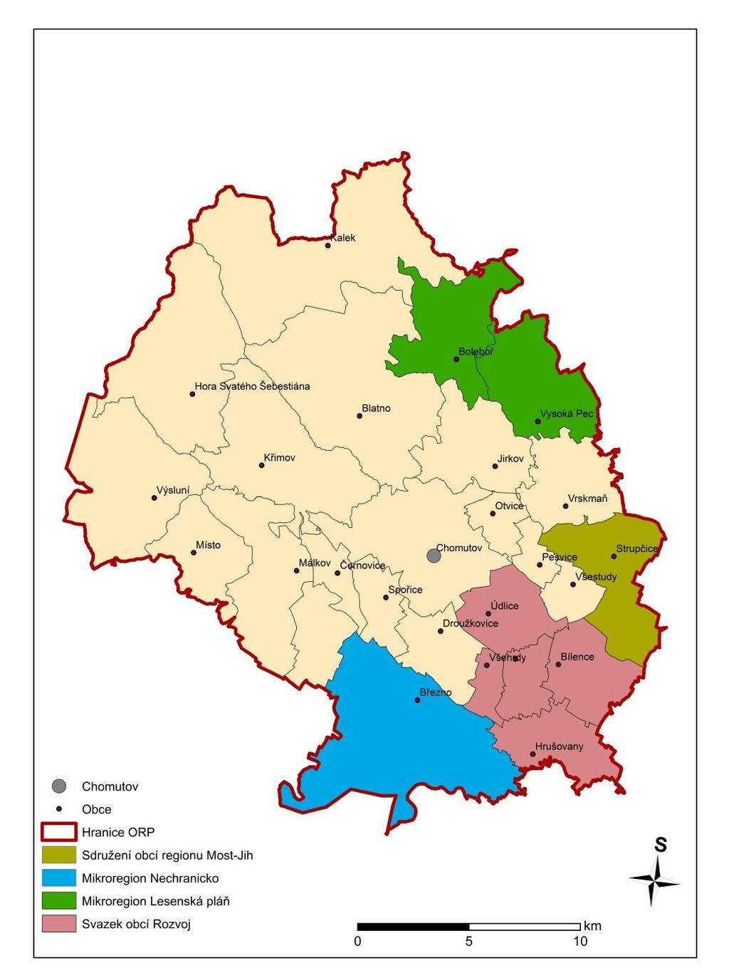 2 Souhrnná zpráva za všechny DSO v území Ve správním obvodu ORP Chomutov působí 4 dobrovolné svazky obcí (Mikroregion Lesenská pláň, Svazek obcí Rozvoj, Mikroregion