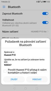 28 z 33 Bluetooth - párování zařízení ikonu Nastavení. Vyberete možnost Bluetooth. Telefon začne automaticky vyhledávat okolní zařízení.