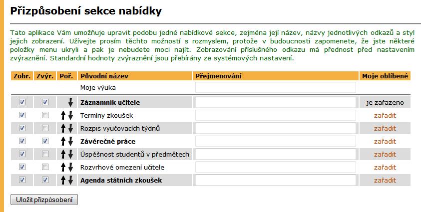 3 ZÁKLADNÍ PRINCIPY UŽÍVÁNÍ UIS Rozbalit zkrácené nabídky v případě, že je nastaveno automatické zkracování zobrazených sekcí, nabízejí se ikony pro rozbalení, resp. sbalení zvolené nabídky odkazů.