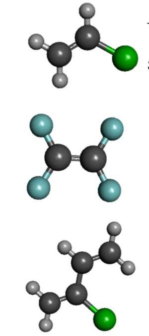 Vinylchlorid CH 2 =CHCl je karcinogenní plyn nasládlé vůně, který se používá pro výrobu polyvinylchloridu (PVC).