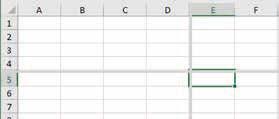 příčku. Je-li aktivní buňka v prvním viditelném řádku (a ve druhém nebo v některém dalším sloupci), zobrazí Excel pouze svislou příčku.