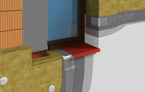 NOVINKA FRONTROCK S Stavební izolace Deska z kamenné vlny s podélnými vlákny pro izolaci kontaktních fasád. 8 7 6 5 PŘÍKLAD POUŽITÍ: zateplení vnější fasády a ostění kolem okna deskami FRONTROCK S.