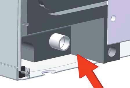 strany přístroje nebo vodorovně ze zadní strany (viz obr. 1). Instalace se svislým odvodem kondenzátu: 1.