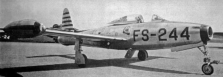 Letoun Republic F-84E-10-RE Thunderjet s/n 49-2244 s americkým označením FS-244 z