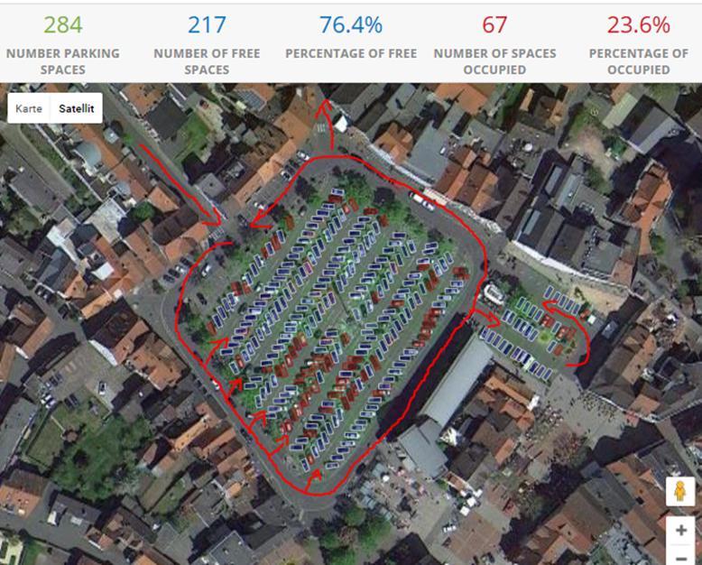 24/7 15 Smart City PRE Monitoring parkování Detektor standardní kamera Aktuální informace o parkovacích