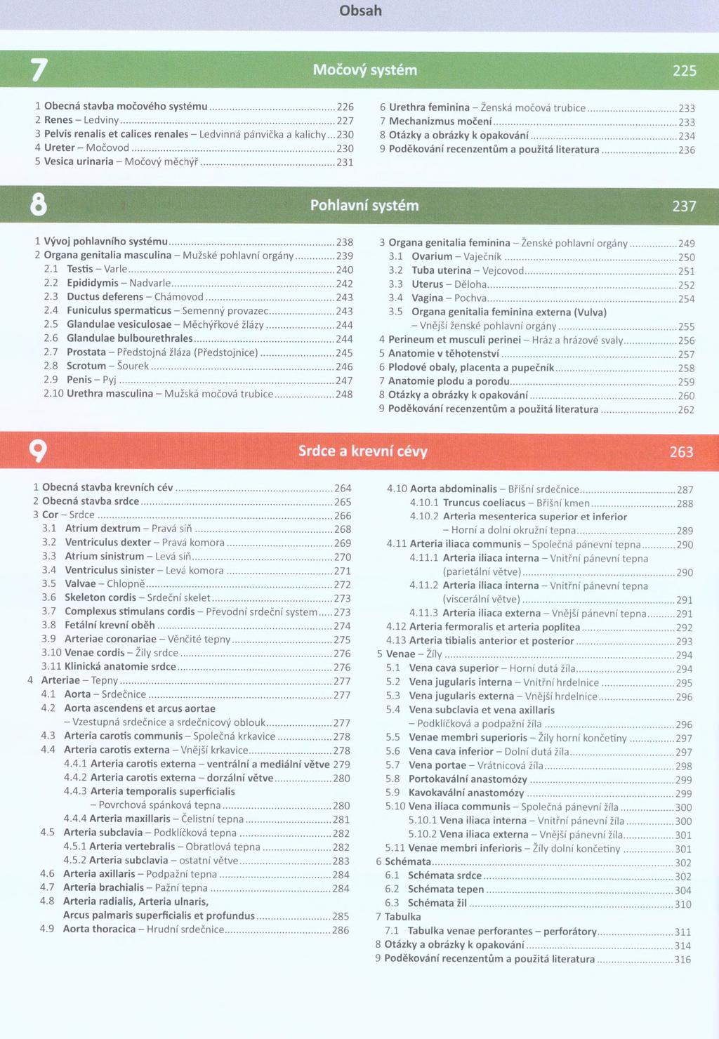 Močový systém 1 Obecná stavba močového systému...226 2 Renes - Ledviny... 227 3 Pelvis renalis et calices renales - Ledvinná pánvička a kalichy...230 4 Ureter - Močovod.