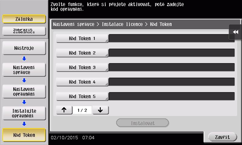 4.1 Použití pokročilých funkcí 4 Aktivace funkce i-option 1 Připravte si token s certifikátem, dodaný s i-option.