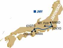 Japonsko - to nejlepší z ostrova Honšú Tokio NP Nikko Mt. Fudži Kyoto Nara Osaka > JAPONSKO 1. den: odlet z Prahy s přestupem do Tokia. 2.