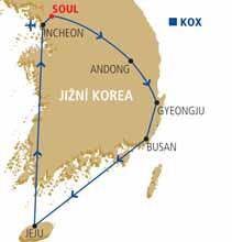 > JIŽNÍ KOREA Poznejte Jižní Koreu Soul demilitarizační zóna s KLDR Andong Gyeongju Busan ostrov Jeju ostrov Udo Incheon > NOVINKA V NABÍDCE POZNEJTE JIŽNÍ KOREU Rezervujte na www.firotour.