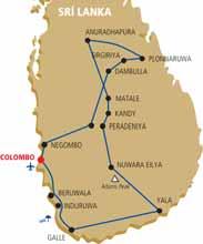 Grand tour Cejlonem s možností prodloužení > SRÍ LANKA Colombo Negombo Pinnawala Dambulla Sigiriya Polonnaruwa Anuradhapura Matale Peradeniya Kandy Nuwara Eliya Yala Galle prodloužení v hotelu na