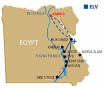 > EGYPT Levně po Nilu z Assuánu do Luxoru Hurghada Káhira (fakult.) Philae Abu Simbel (fakult.