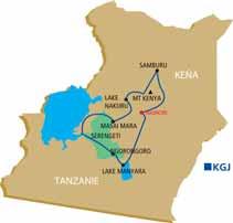 Velká cesta národními parky Keni a Tanzanie Nairobi Samburu Mt. Kenya Lake Nakuru Masai Mara Speke Bay Serengeti Ngorongoro Lake Manyara Nairobi > KEŇA, TANZANIE 1.