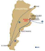 Argentina a Patagonie - putování zemí stříbra Buenos Aires Colonia del Sacramento Puerto Madryn Punta Tombo Peninsula Valdés El Calafate El Chalten Fitz Roy NP Los Glaciares Perito Moreno >