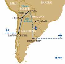 > ARGENTINA, BOLÍVIE, CHILE Napříč jihoamerickým kontinentem - od Atlantiku k Pacifiku Buenos Aires Santa Cruz Sucre Tarabuco Potosí Uyuni Salar de Uyuni Laguna Colorada Laguna Verde San Pedro de