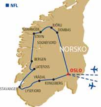 > NORSKO Velká cesta za perlami Norska Oslo Björli Cesta Trollů Cesta orlů Geirangerfjord Dalsniba Sognefjord Bergen Hardangerfjord Latefoss Stavanger Heddal VELKÁ CESTA ZA PERLAMI NORSKA NFL