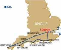 > VELKÁ BRITÁNIE Záhadná jihozápadní Anglie Brighton Portsmouth Bournemouth Torquay Greenway house Plymouth Land s End Tintagel Stonehenge St.Michael s Mount 1.