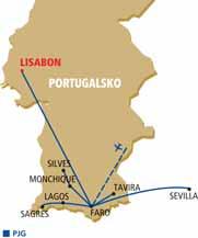 Čarokrásné pobřeží a rozmanitá historie Portugalska Algarve Lisabon Faro Tavira Lagos Sagres Sevilla Monchique Silves Algarve > ŠPANĚLSKO, PORTUGALSKO > HVĚZDICOVÝ TYP ZÁJEZDU PRO VÁŠ VĚTŠÍ KOMFORT.