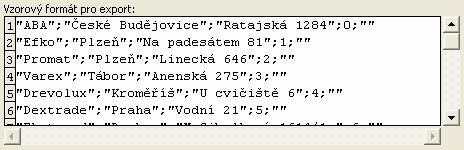 sloupců zobrazí jako názvy polí v tabulce, která bude čerpat data z CSV souboru.v posledním dialogovém okně je předdefinovaná cesta souboru, kam se data exportují.