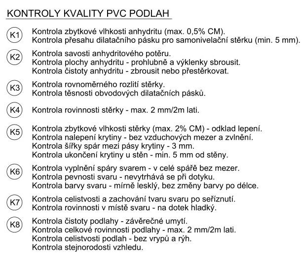 7.1 Kontroly kvality PVC