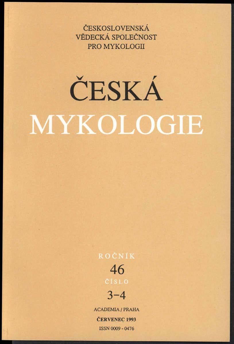 ČESKOSLOVENSKÁ VĚDECKÁ SPOLEČNOST PRO MYKOLOG ČESKÁ 46