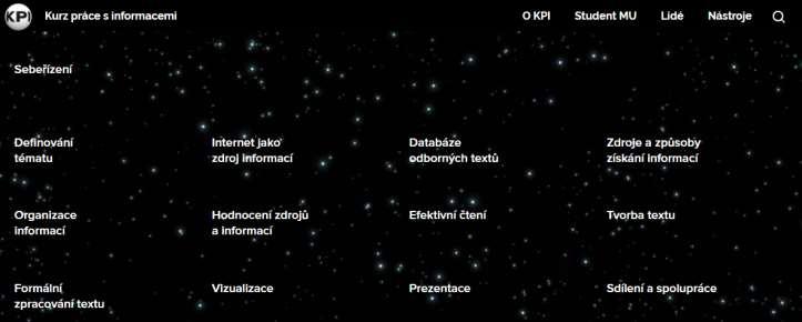 PARTICIPACE KISK KNIHOVNY Centrum informačního vzdělávání (CEINVE) 2012-15 (OP VK) C) Kurz práce s informacemi Formát MOOC / volitelný pro všechny