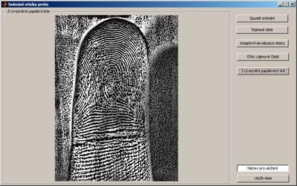 A.2 Softwarová realizace obslužného programu Grafické uživatelské rozhraní pro obsluhu snímače otisku prstů je navrženo v Matlabu aspouštísepomocífunkcefingerscan.m. Tato část GUI běží pouze pod systémem MS Windows, protože využívá toolbox Data Acquisition, kterýfirmamathworks vyvíjí pouze pro toto prostředí 1.