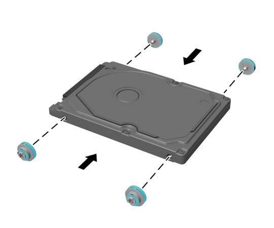 Instalace pevného disku POZNÁMKA: Před vyjmutím původního pevného disku nezapomeňte zálohovat data, abyste je pak mohli přenést na nový disk. 1.