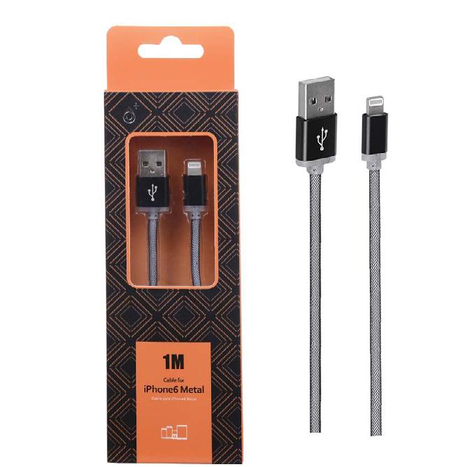 Datový a Nabíjecí kabel PLUS AA105 iphone Lightning 2 A Datový a nabíjecí kabel, délka kabelu 1m, 2 A, vysoká kvalita,