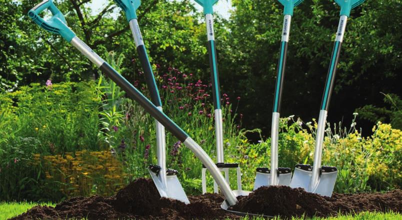 GARDENA velké nářadí Moderní nástroje pro obdělávání půdy, vhodné pro hrubší práce Stanovujeme měřítka ve vybavení a komfortu: