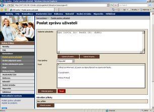 Odeslané zprávy najdete v archívu odeslaných zpráv. Systém je podobný e-mailové komunikaci.