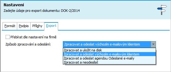 "ISDOC vydaný"), lze tedy pokračovat. Tím vznikne nový dokument a v agendě Dokumenty, v jehož obsahu bude příslušná ISDOC faktura vydaná.