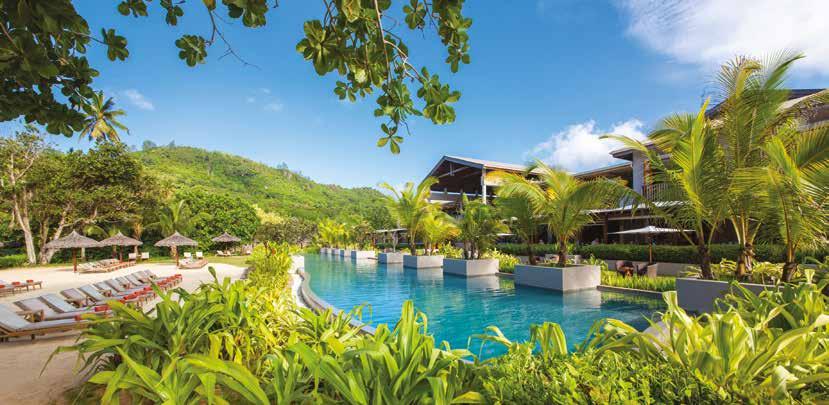SEYCHELY Kempinski Seychelles Resort Baie Lazare ***** Velmi příjemný resort Kempinski je situován v exkluzivní jižní části Mahé přímo na známé pláži v zátoce Baie