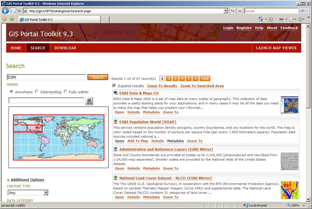Map Viewer Společná platforma pro