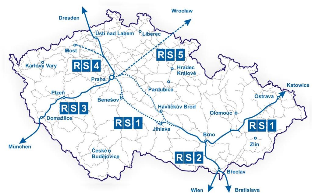 Rychlá spojení RS Provozně-infrastrukturní systém rychlé železnice