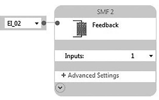 Pro správnou konfiguraci bloku otevřete Advanced Settings a zvolte 2 OSSD z rozbalovacího menu