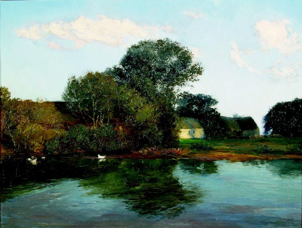 6. Otakar Lebeda: Vesnice s rybníkem, 1896,