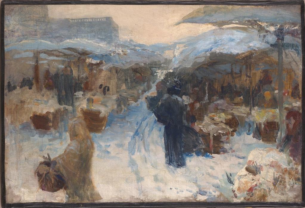 14. Otakar Lebeda: Trh v Paříži, (1897), olej,