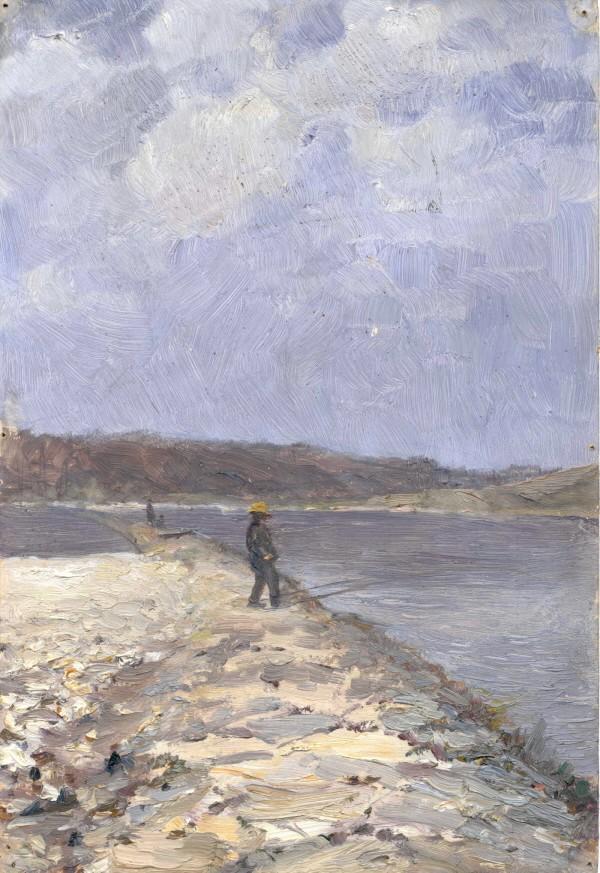 25. Otakar Lebeda: Břeh v Chuchli (Zimní nálada), (1901),