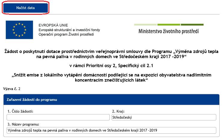 Po výběru umístění souboru se Vám data uloží na disk. Cestu k souboru si pamatujte pro příští načtení dat do formuláře. 6.