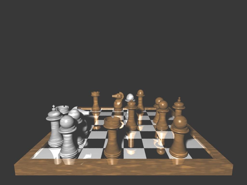 9.4 Zhodnocení Byla vytvořena aplikace, která zobrazuje šachovou scénu. Rozestavení figurek si může uživatel definovat sám. Scéna je vykreslena pomocí metody distribuovaného sledování paprsku.