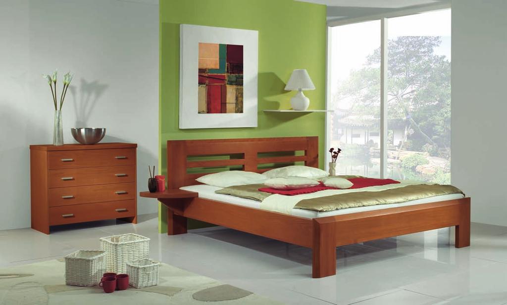 Tatiana Ostře řezané rovinné tvary dodávají této posteli