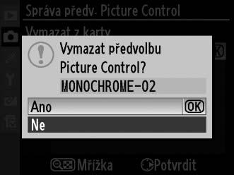 Sdílení uživatelských předvoleb Picture Control Uživatelské předvolby Picture Control vytvořené pomocí aplikace Picture Control Utility a dostupné v programu ViewNX 2 nebo volitelném softwaru, jako