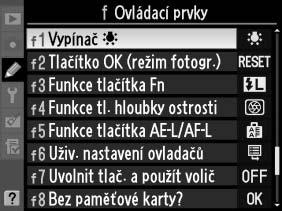 Skupiny  Hlavní menu A: