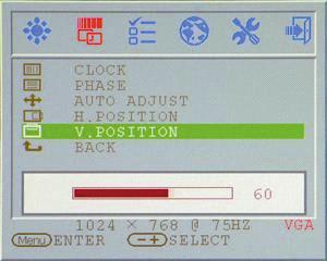 Auto adjust Adjust the Auto adjust of the display (VGA ONLY ) H.
