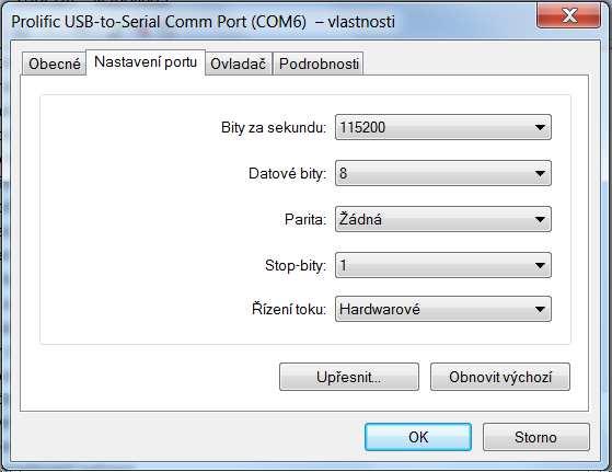 PŘIPOJENÍ K PC POMOCÍ RS-232 ZA POUŽITÍ USB REDUKCE 1) Připojte sériový kabel s redukci na USB k terminálu a k PC.