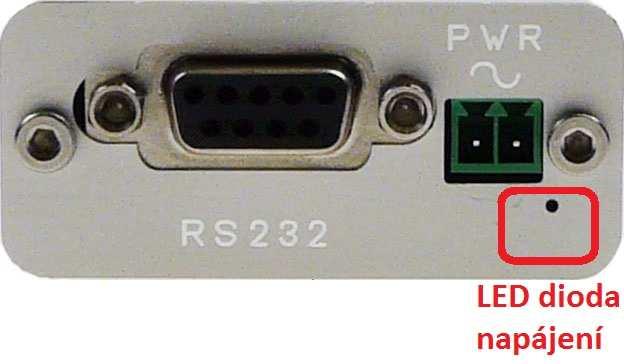 BGS3 GPRS Terminal, EGS5 GPRS JAVA Terminal, EES EDGE Terminal RS232 Konektor pro připojení terminálu pomocí RS232 PWR ~ Svorky pro připojení napájení 8 30 V AC/DC (nezáleží na polaritě) LED dioda