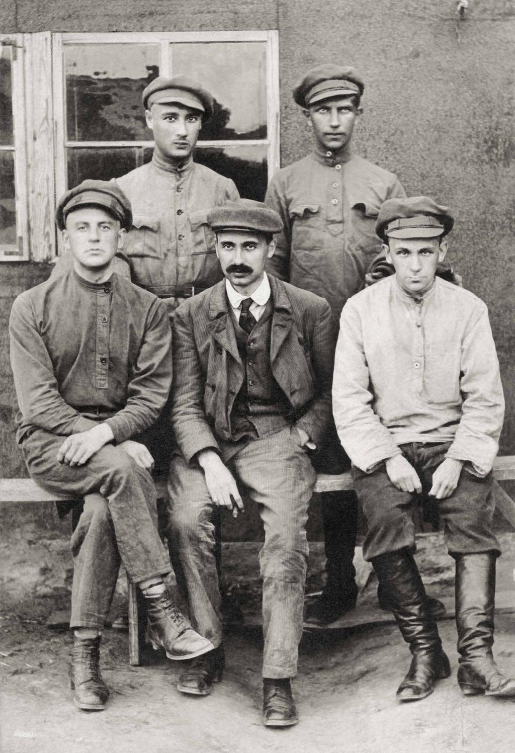 NTEREWEE: PHOTO TAKEN N: NTEREWER: Martin Glas 1917 Lenka Koprivova During World War, my father (standing first from left) served in the Austro-Hungarian army at the Russian front; he made it as far