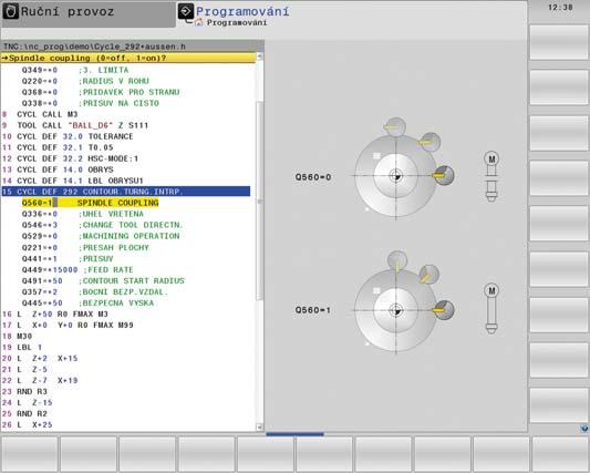 Programátoři TNC systému mohou stavět na svých stávajících znalostech a díky tomu rychle vstoupit do světa soustružení na frézce.