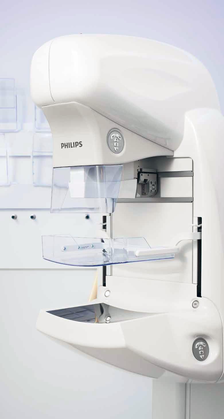 Zvýšený komfort pro vyšetřovanou ženu 23 Mamogram s nízkou dávkou Zakřivená konkávní podložní deska