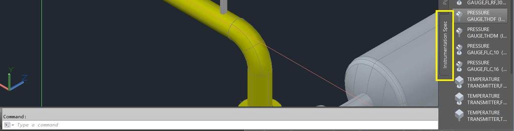 9. Nová paleta pro Instrumenty v 3D Modelu Doplněná paleta Instrumentation Spec.